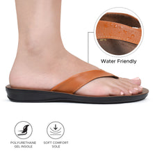 Load image into Gallery viewer, Aerosoft - Iris LS4863 Soft Toe Post Casual Dressy Slip on Slides Flip Flops for Women Sandals