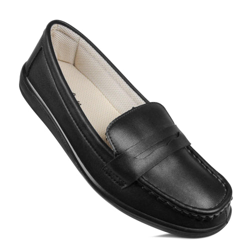 Aerosoft - Black Walkish CL0813 slip on loafers women
