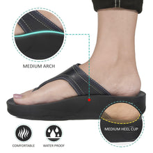 Load image into Gallery viewer, Aerosoft - Joana S5702 Navy Women thong sandals platform2