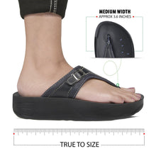 Load image into Gallery viewer, Aerosoft - Joana S5702 Navy Women thong sandals platform4