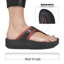 Load image into Gallery viewer, Aerosoft - Joana S5702 Red Women thong sandals platform4
