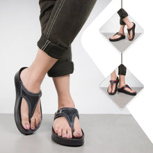 Load image into Gallery viewer, Aerosoft - Joana S5702 Navy Women thong sandals platform1