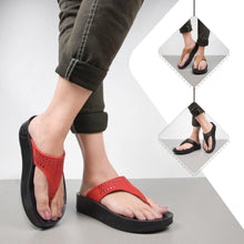 Load image into Gallery viewer, Aerosoft - Women Red Dazzler S5704 platform sandals thong1

