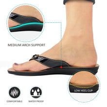 Load image into Gallery viewer, Aerosoft - Willow Black Women LS4831 cute flat thong sandals2