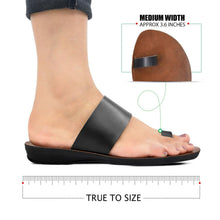 Load image into Gallery viewer, Aerosoft - Veawil LS4829 Black Women orthotic slide sandals5