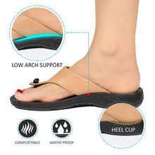 Load image into Gallery viewer, Aerosoft - Suzy S3902 Women Tan summer flip flops2