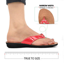 Load image into Gallery viewer, Aerosoft - Willow REd Women LS4831 cute flat thong sandals4

