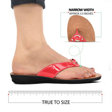 Load image into Gallery viewer, Aerosoft - Willow REd Women LS4831 cute flat thong sandals4
