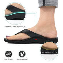 Load image into Gallery viewer, Aerosoft - Paradigm Black Women S6002 trendy flip flops2
