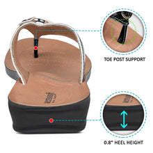 Load image into Gallery viewer, Aerosoft - Willow Black Women LS4831 cute flat thong sandals3