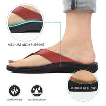 Load image into Gallery viewer, Aerosoft - Paradigm Red Women S6002 trendy flip flops2