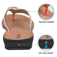 Load image into Gallery viewer, Aerosoft - Willow REd Women LS4831 cute flat thong sandals3
