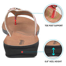 Load image into Gallery viewer, Aerosoft - Willow REd Women LS4831 cute flat thong sandals3