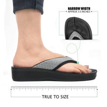 Load image into Gallery viewer, Aerosoft - Women Grey Chameleon A08C5 thong strap flip flops4