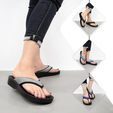 Load image into Gallery viewer, Aerosoft - Women Grey Chameleon A08C5 thong strap flip flops1