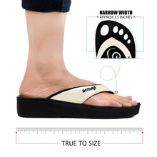 Load image into Gallery viewer, Aerosoft - Glitter A0825 Women White thong style sandals4