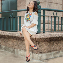 Load image into Gallery viewer, Aerosoft - Paradigm Red Women S6002 trendy flip flops1