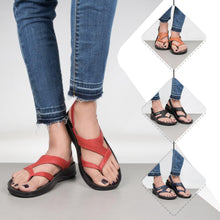 Load image into Gallery viewer, Aerosoft - Deke Women Red S5904 slingback sandals with arch support3