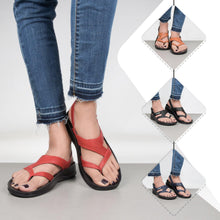 Load image into Gallery viewer, Aerosoft - Deke Women Red S5904 slingback sandals with arch support3
