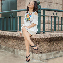 Load image into Gallery viewer, Aerosoft - Paradigm Black Women S6002 trendy flip flops1