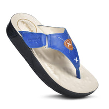Load image into Gallery viewer, Aerosoft - Voyagee S3705 Women Blue comfy platform sandals
