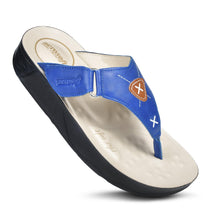 Load image into Gallery viewer, Aerosoft - Voyagee S3705 Women Blue comfy platform sandals