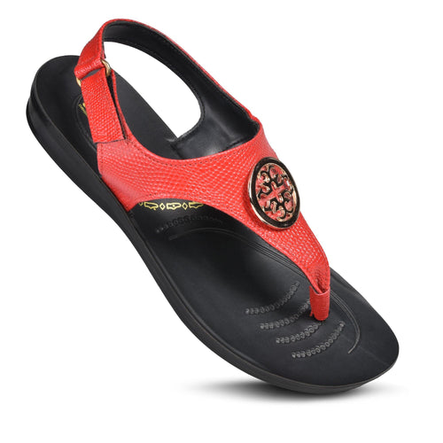 Aerosoft - Motif LS4832 Jeweled Thong Adjustable Ankle Strap Sandals For Women -Footwear - Aerosoftfootwearusallc