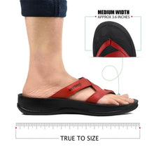 Load image into Gallery viewer, Aerosoft - Kumo Red S5902 Women strappy slides5