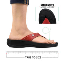 Load image into Gallery viewer, Aerosoft - Zeus S5903 Red Women casual thong sandals5
