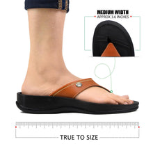 Load image into Gallery viewer, Aerosoft - Zeus S5903 Tan Women casual thong sandals5
