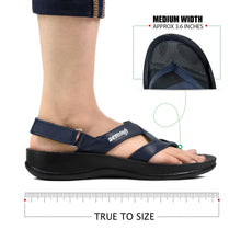 Load image into Gallery viewer, Aerosoft - Deke Women Navy S5904 slingback sandals with arch support5
