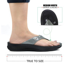 Load image into Gallery viewer, Aerosoft - Tempeve S5905 Grey thongs with arch support women's4