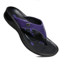 Load image into Gallery viewer, Aerosoft - Tempeve S5905 Purple thongs with arch support women&#39;s
