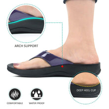 Load image into Gallery viewer, Aerosoft - Tempeve S5905 Purple thongs with arch support women&#39;s2
