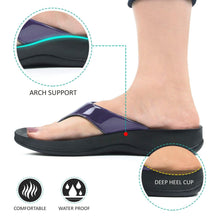 Load image into Gallery viewer, Aerosoft - Tempeve S5905 Purple thongs with arch support women's2