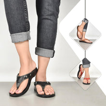 Load image into Gallery viewer, Aerosoft - Yarrow Black S6001 cute flip flops for women1