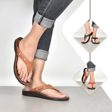 Load image into Gallery viewer, Aerosoft - Yarrow Brown S6001 cute flip flops for women1