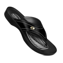 Load image into Gallery viewer, Aerosoft - Tendril S6101 Women Black stylish flip flops