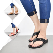 Load image into Gallery viewer, Aerosoft - Tendril S6101 Women Black stylish flip flops1
