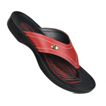 Load image into Gallery viewer, Aerosoft - Tendril S6101 Women Red stylish flip flops