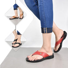Load image into Gallery viewer, Aerosoft - Tendril S6101 Women Red stylish flip flops1