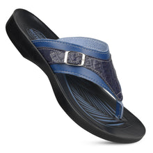 Load image into Gallery viewer, Aerosoft - Elmush S6103 Women Blue supportive thong sandals
