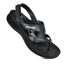 Load image into Gallery viewer, Aerosoft - Deke Women Black S5904 slingback sandals with arch support