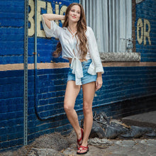 Load image into Gallery viewer, Aerosoft - Deke Women Red S5904 slingback sandals with arch support1