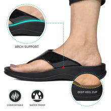 Load image into Gallery viewer, Aerosoft - Women Black Glint LS5913 beach thong sandals2
