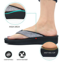 Load image into Gallery viewer, Aerosoft - Glitter A0825 Women Grey thong style sandals2