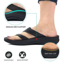 Load image into Gallery viewer, Aerosoft - Kumo Black S5902 Women strappy slides2