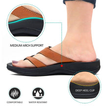Load image into Gallery viewer, Aerosoft - Kumo Tan S5902 Women strappy slides2