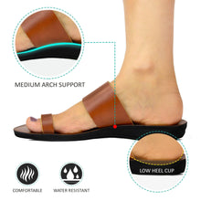 Load image into Gallery viewer, Aerosoft - Veawil LS4829 Brown Women orthotic slide sandals3