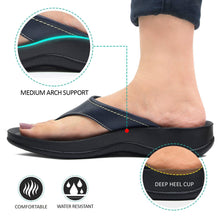Load image into Gallery viewer, Aerosoft - Zeus S5903 Navy Women casual thong sandals2
